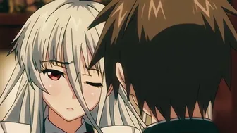 White-Haired Woman in Hentai Video Before Battle