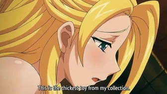 Busty Blonde Hentai with Toys and Threesome