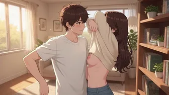 Stepmom and Stepson Anime Fantasy Scene