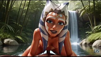 Ahsoka Tano Lakeside Scene in Star Wars Cartoon