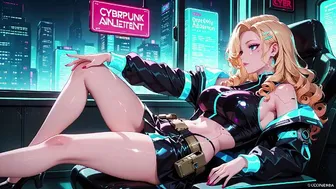 Blonde Warrior's Cyberpunk Awakening