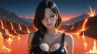 AI-Generated Hentai on an Exotic Lava Island