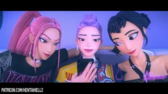 3D Animated Futanari Scene with Three Characters from KDH
