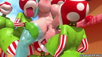 Futanari Princess Peach in 3D Hentai Animation