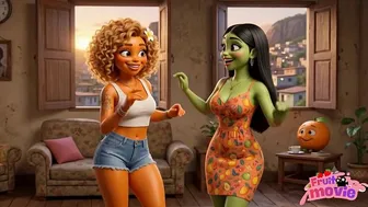 Animated Baile Funk Favela Scene with Laranjete and Peraguete