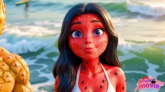 Animated Micro Bikini Beach Scene in Hentai Style