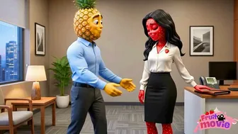Cartoon Animation Featuring an Office Secretary