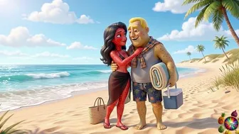 Anime Animation of Beach Encounter with Batatudo and Moranguente