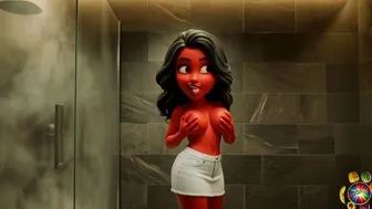 Anime Cuckold Bathroom Surprise with Moranguete