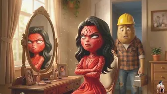 Mr. Potato and Strawberry Girl in Animated Novela
