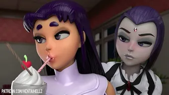 Starfire Futanari in Anime Animation Style