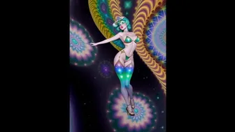 Psychedelic Burlesque Animation in Cosmic Champagne