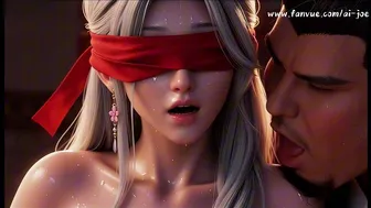 Cuckold-Themed Anime Hentai with Blindfolded Concubine