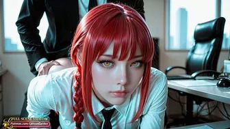 Makima from Chainsaw Man in Office - AI Generated 3D Hentai
