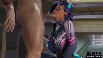 Sombra Overwatch 3D Animation in LE SSERAFIM Fan Meeting