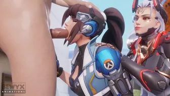 3D Animation of Widowmaker from Overwatch Gaming Series