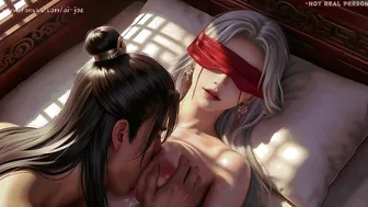 AI-Generated White-Haired Beauty Hentai Episode 3