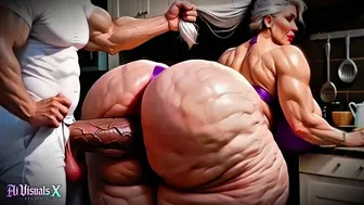 AI Narrated Animation: Mature Bimbo in the Kitchen