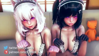 Neko Chan Service Special with Cat Girls in 3D