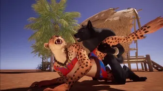 Furry Cheetah Animation in Glory Hole Role Play