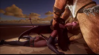Animated Furry Succubus Demon Gets Dominated