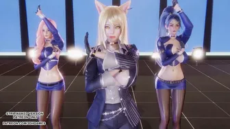 MMD TWICE Talk that Talk with Ahri Seraphine Kaisa