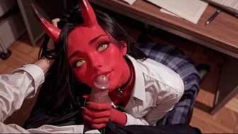 Succubitch in Office and Public Toilet